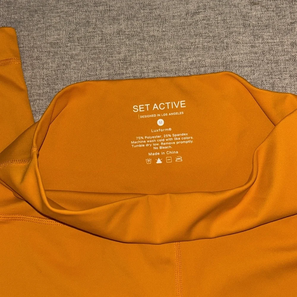 SET Active Orange High-Waist Leggings - Picture 3 of 4